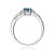 Pierścionek owalny Topaz London Blue 0,50ct białe złoto