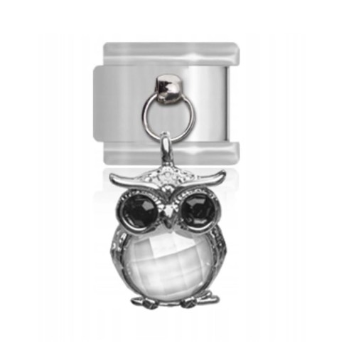 Ogniwo do bransoletki modułowej - Wisząca sowa Maybeme