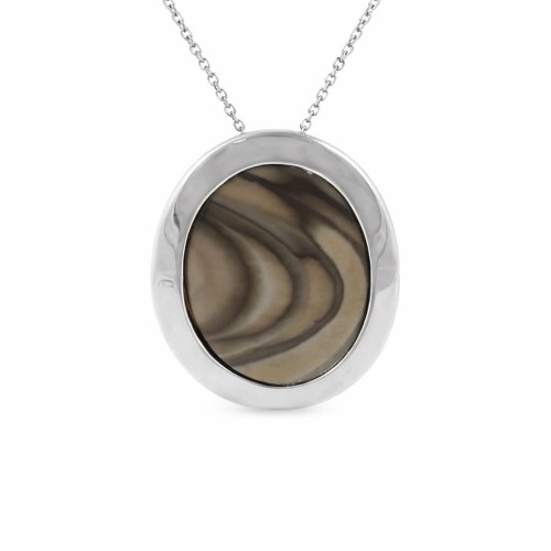 Srebrna zawieszka z krzemieniem pasiastym