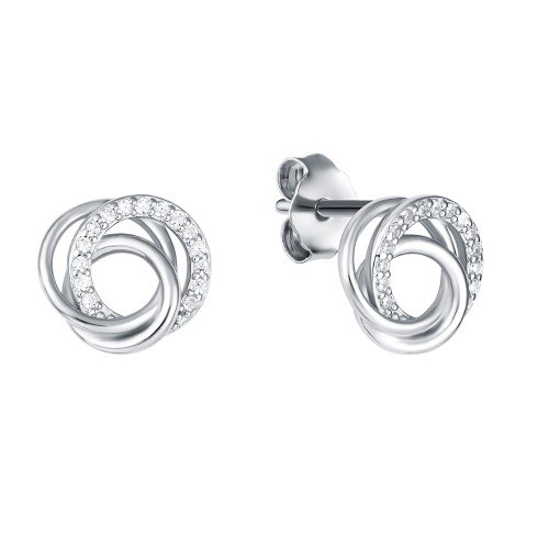 Srebrne kolczyki obręcze