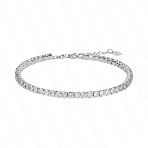 Srebrna bransoletka z cyrkoniami M