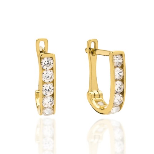 Kolczyki z cyrkoniami białe