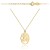Naszyjnik złote liście w owalu