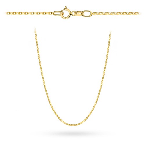 Łańcuszek złoty - splot rolo diamentowany 50 cm 1,03g