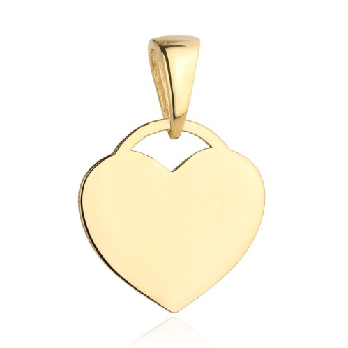 Zawieszka złote płaskie serce 0.57g