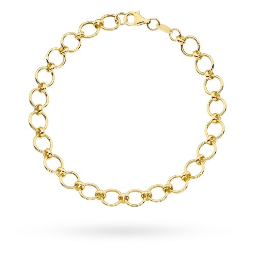 Bransoletka złota ze splecionymi kółeczkami