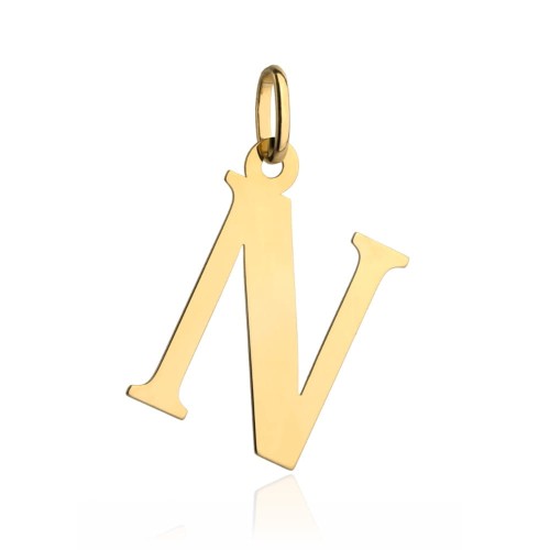 Zawieszka złota literka N duża 0.65g