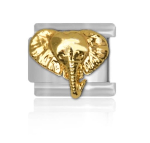 Ogniwo do bransoletki modułowej - złoty słoń Maybeme