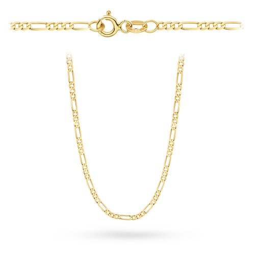 Łańcuszek złoty pr. 585 - splot figaro 50 cm