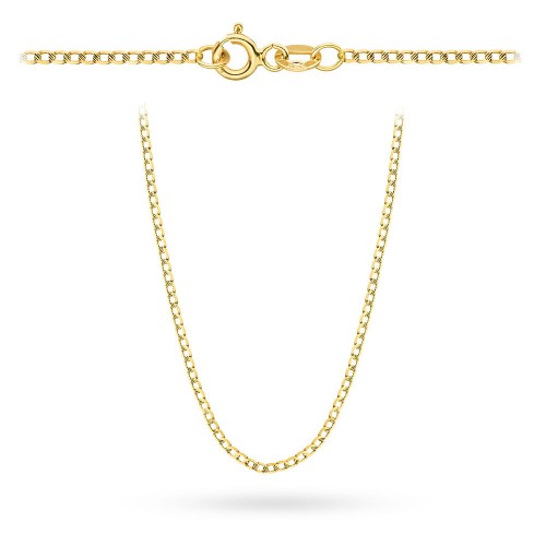 Łańcuszek splot pancerka diamentowana / nacinana 50cm