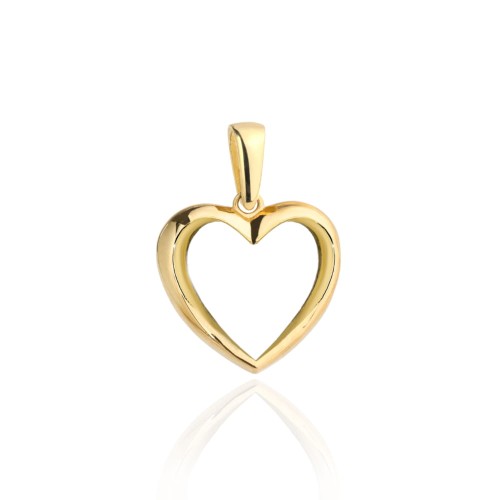 Zawieszka złota kontur serca mała