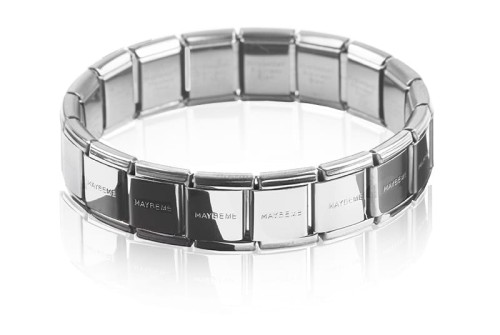 Męska brasnoletka modułowa Maybeme srebrna