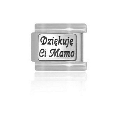 Ogniwo do bransoletki modułowej - "Dziękuję Ci mamo" Maybeme