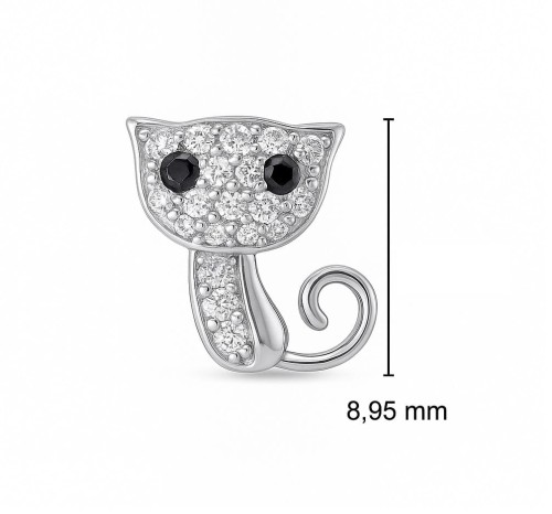 Kolczyki kotki z cyrkoniami