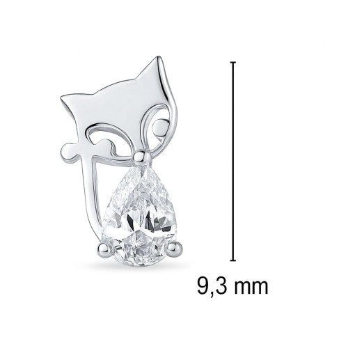 Kolczyki kotki z cyrkonią