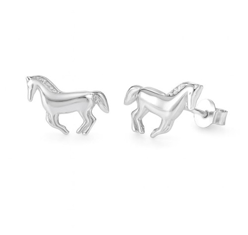Kolczyki konie srebrne
