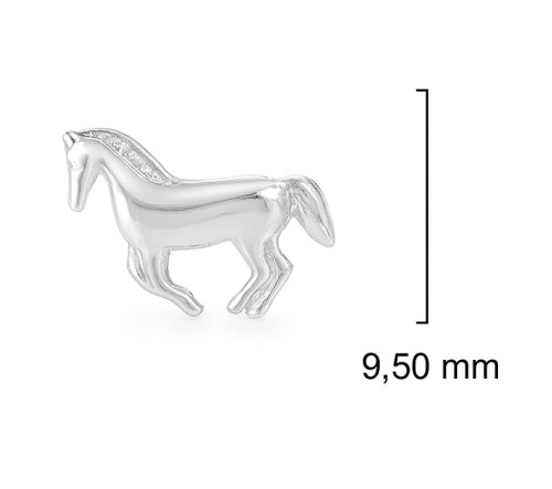 Kolczyki konie srebrne