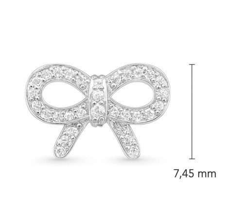 Kolczyki kokardki z cyrkoniami