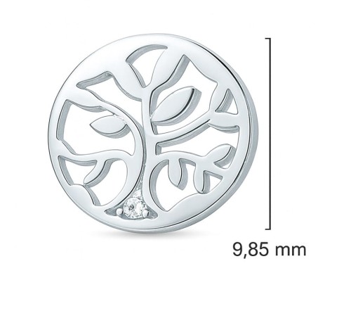 Kolczyki kółka z drzewkiem szczęścia