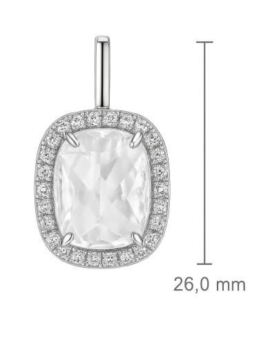 Komplet biały kamień i cyrkonie