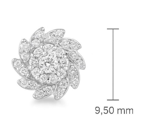 Komplet kwiatki z cyrkoniami