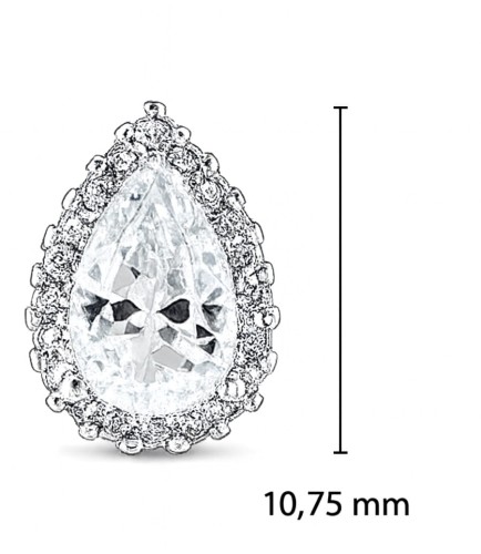 Komplet łezki z cyrkoniami