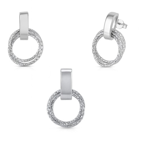 Komplet z diamentowanymi kółeczkami