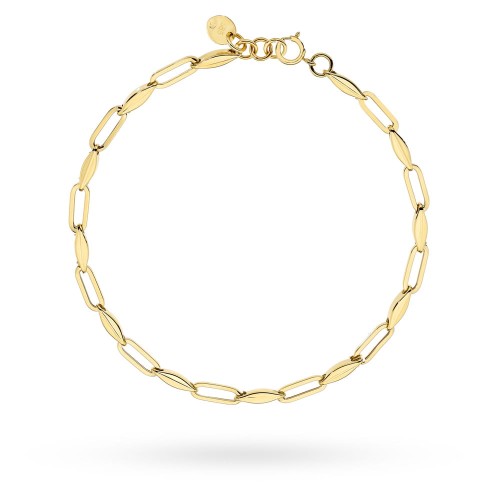 Bransoletka złota ogniwa i elipsy