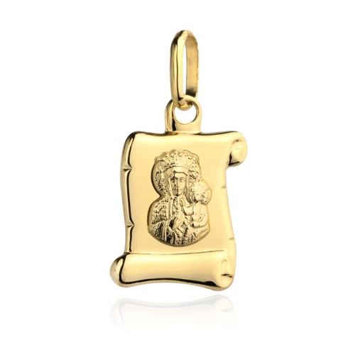 Medalik Matka Boska Częstochowska papirus pr. 585 0.48g