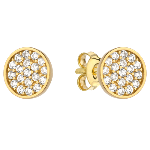 Kolczyki małe kółko z białych cyrkonii