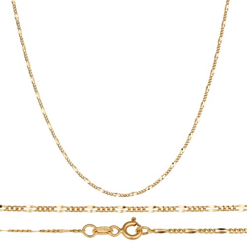 Łańcuszek złoty pr. 585 - splot figaro gucci 45 cm 2.02g