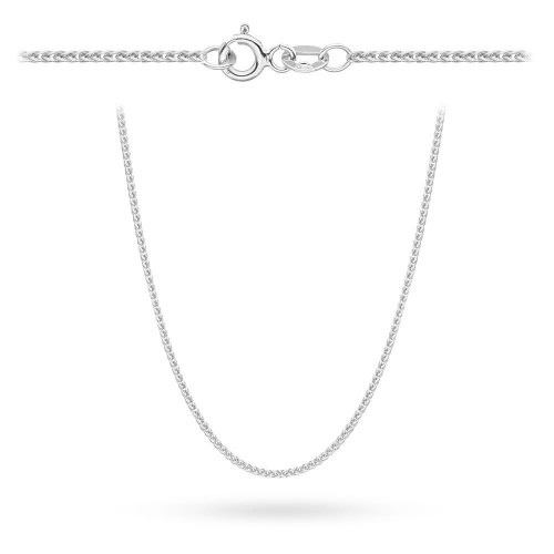 Łańcuszek białe złoto - splot lisi ogon 50 cm