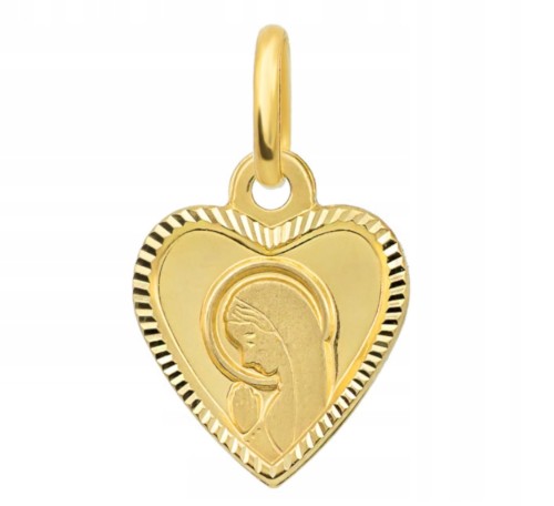 Medalik serduszko nacinane brzegi