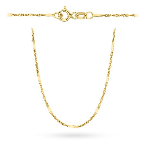 Łańcuszek singapure z blaszkami 45 cm