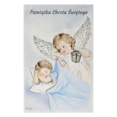 Obrazek Pamiątka Chrztu Świętego niebieski