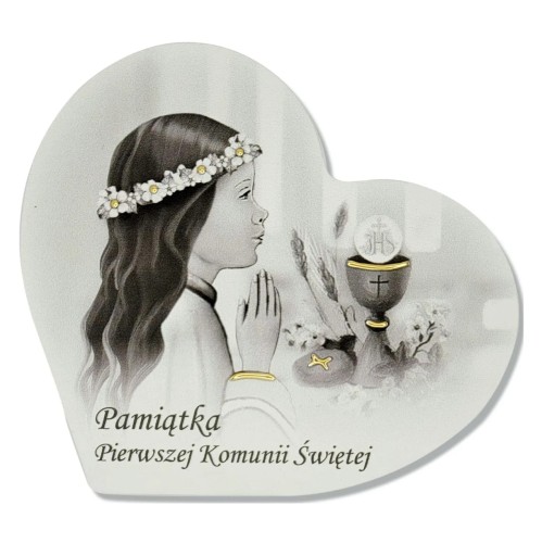 Obrazek serduszko Pamiątka Pierwszej Komunii Świętej