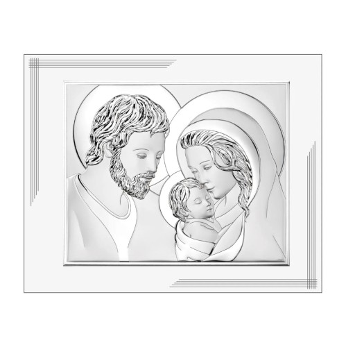 Obrazek srebrny Święta Rodzina