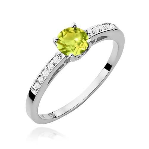 Pierścionek Oliwin 0,60ct białe złoto
