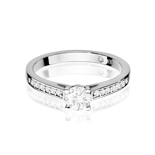 Pierścionek z brylantem laboratoryjnym 0,50 ct