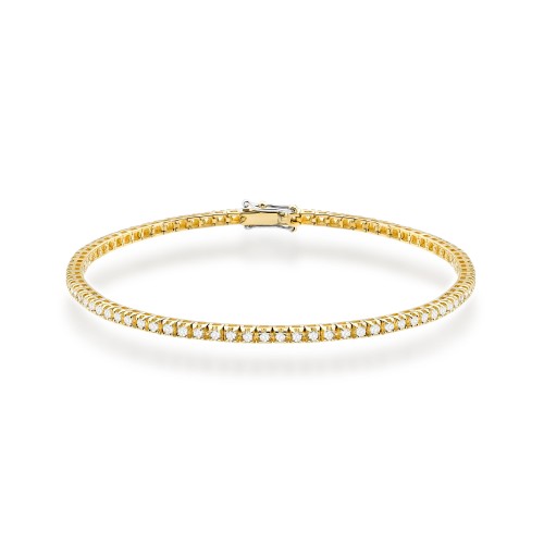 Bransoletka tenisowa z diamentami 1,073 ct żółte złoto