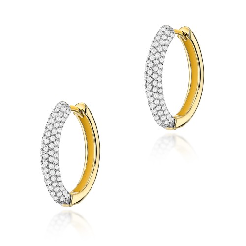 Kolczyki owalne z Brylantami