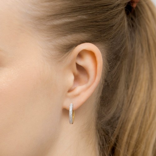 Kolczyki owalne z Brylantami