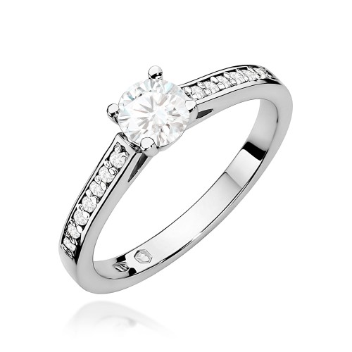 Pierścionek z brylantem laboratoryjnym 0,50 ct