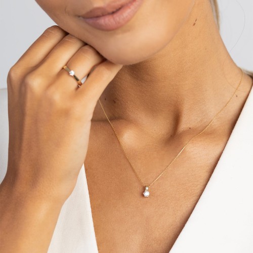 Zawieszka z diament laboratoryjny 0,30 ct