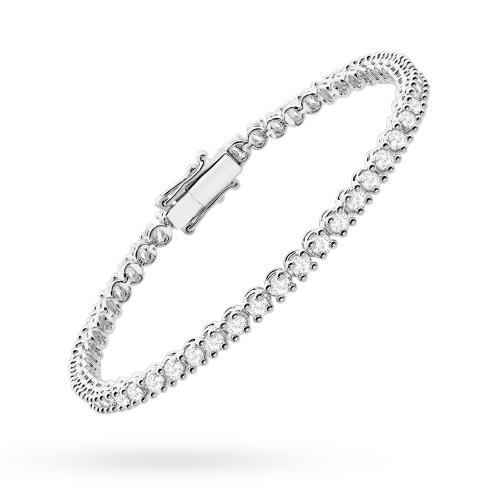 Bransoletka z białego złota diamentami laboratoryjnymi 2,16 ct