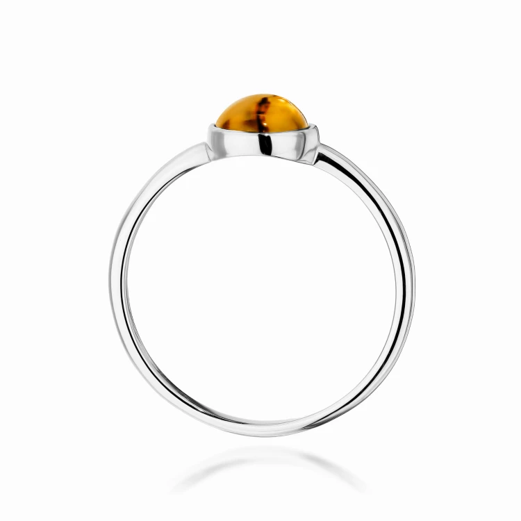 Pierścionek z żółtym Turmalinem 1,00ct białe złoto