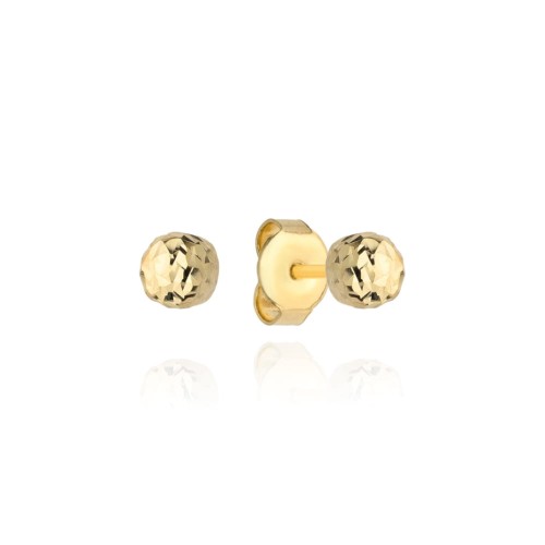 Kolczyki kulki super lekkie diamentowane 3 mm 0.35g