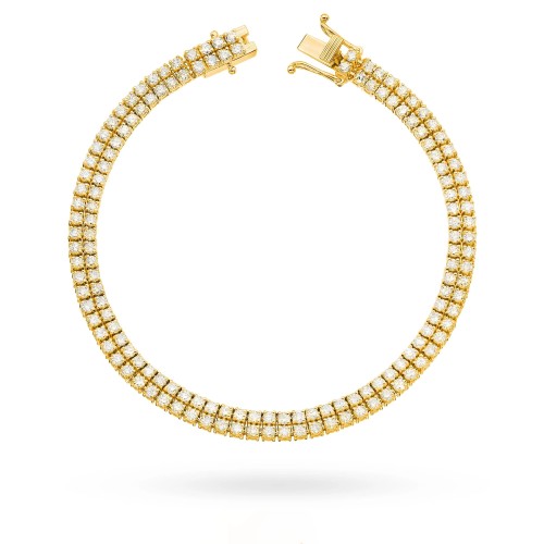 Bransoletka z diamentami dwa rzędy 2,96 ct