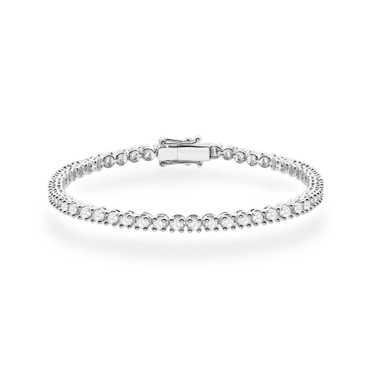 Bransoletka z białego złota diamentami laboratoryjnymi 2,16 ct