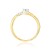 Subtelny złoty pierścionek z brylantami